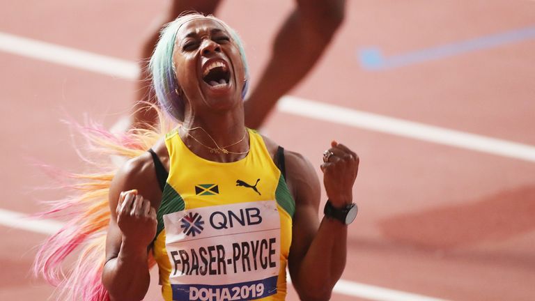 Fraser-Pryce wins 100m gold at the World Championships for the fourth time