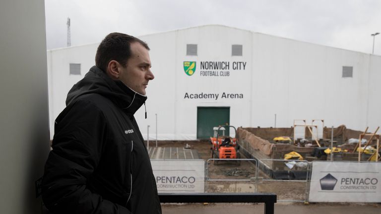 Norwich sporting director Stuart Webber helped guide McCallum through the day