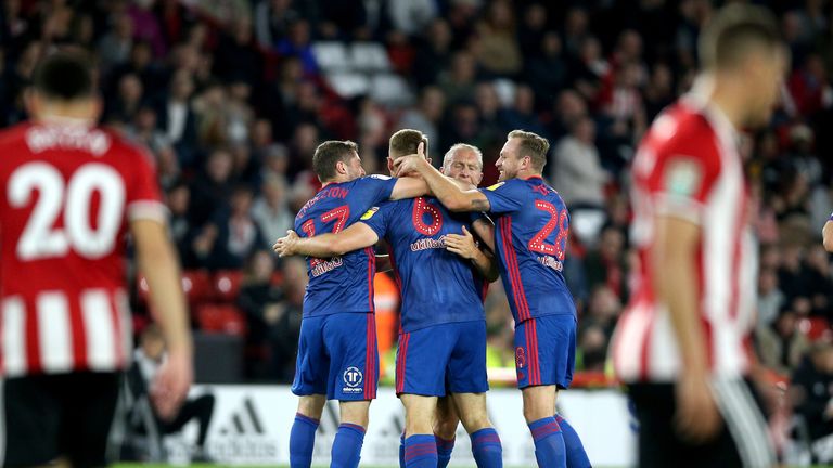 Sunderland's Max Power (6) celebrates scoring the winner against Sheffield United