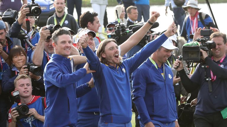 Fleetwood ganó cuatro puntos en su debut en la Ryder Cup en 2018