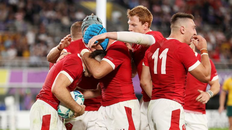 Wales are three points clear at the top of Pool D after victory against Australia