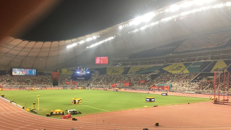 For the third day running the attendance inside the Khalifa Stadium, Doha, has been low