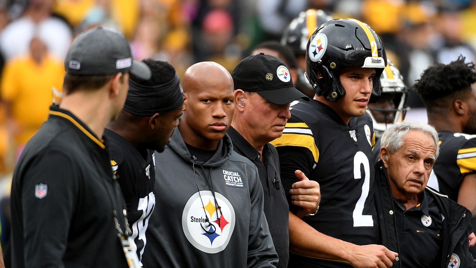 Mason Rudolph Knocked Unconscious, Walks Off Field in Game with Ravens -  Pistols Firing