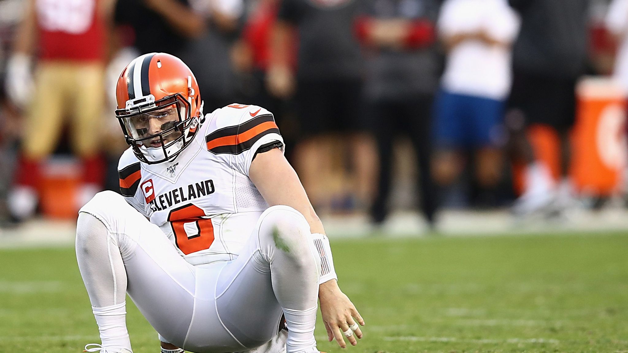 Photo: Browns quarterback Baker Mayfield in MNF against San Francisco 49ers  - SXP2019100719 