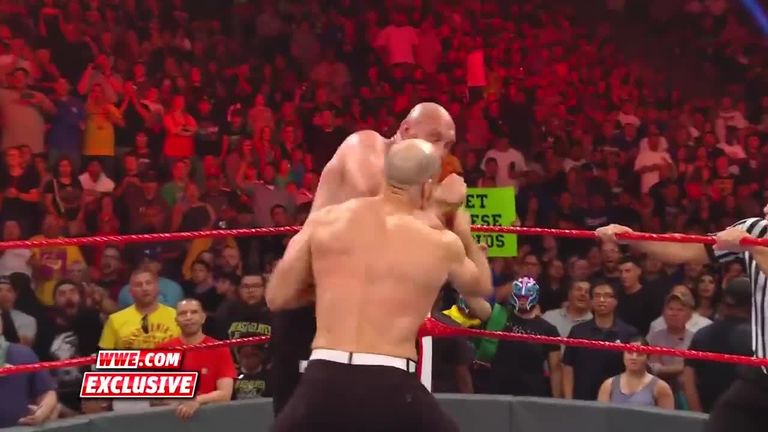 After Raw went off air and Tyson Fury had come face to face with Braun Strowman, the Gypsy King delivered a devastating punch combination to Cesaro