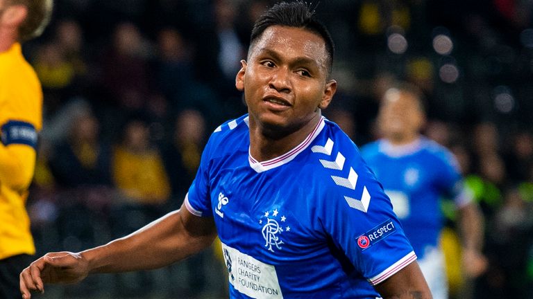 Alfredo Morelos put Rangers 1-0 ahead at Young Boys
