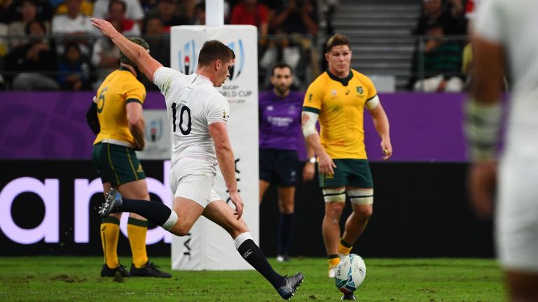 Owen Farrell was 100 per cent accurate off the kicking tee, dispatching four penalties and four conversions 