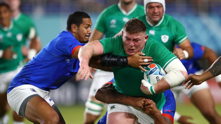 Tadhg Furlong scored Ireland's second try