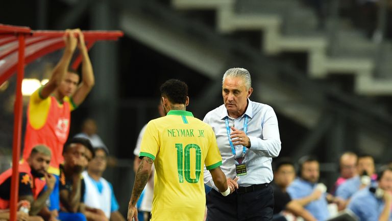 Neymar limped off and headed down the tunnel after just 12 minutes