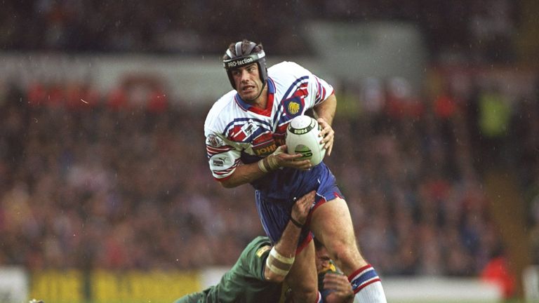 Phil Clarke representing Great Britain in his playing days (Photo: Chris Cole/Allsport)