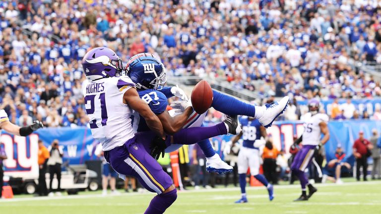 Shepard was injured in Sunday's defeat to the Minnesota Vikings