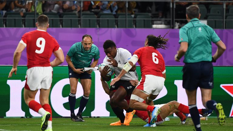 Fiji wing Josua Tuisova finished sensationally in the corner in the early stages