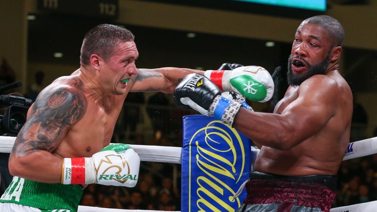 Usyk won his heavyweight debut and is mandatory challenger to the WBO title