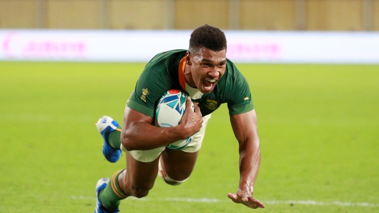 Damian Willemse notched a score for the Boks in the second period too