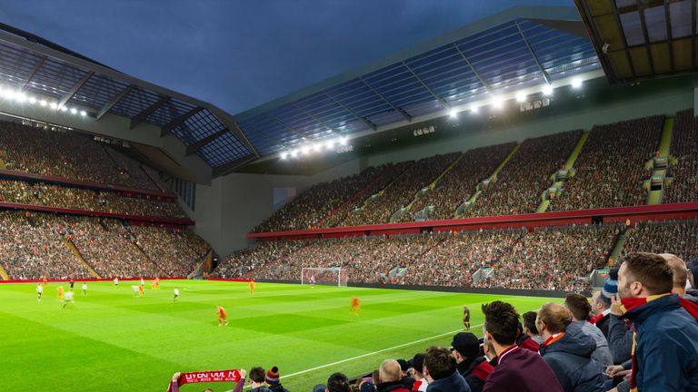 Liverpool ha presentado planes para aumentar la capacidad de Anfield mediante la reurbanización del Anfield Road Stand