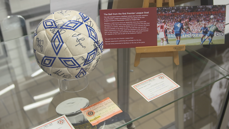 The ball from the first Premier League goal