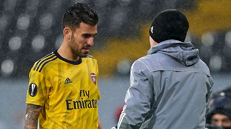 Ceballos injured his hamstring in Arsenal's match with Vitoria SC