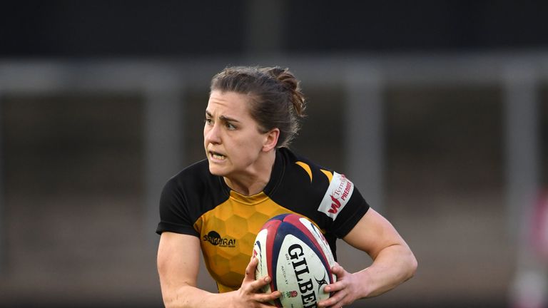 Claudia Macdonald in action for Wasps Ladies