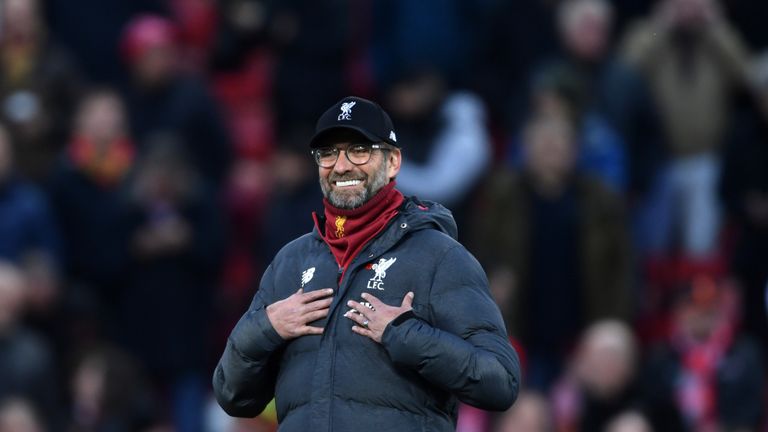 Klopp's side are eight points clear at the top of the Premier League table