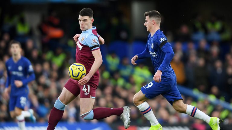 Declan Rice es amigo cercano del mediocampista atacante Chelsea Mason Mount