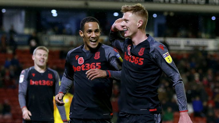 Stoke midfielder Sam Clucas