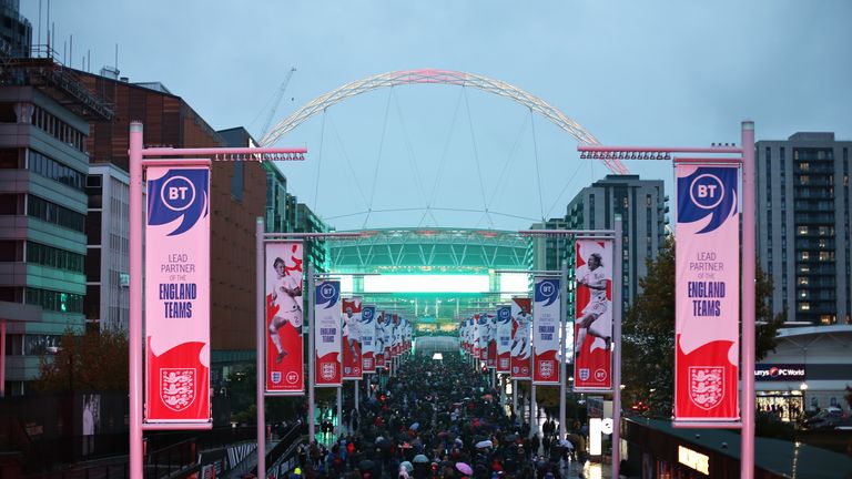 Wembley será el anfitrión de los juegos grupales de Inglaterra, así como las semifinales y la final.