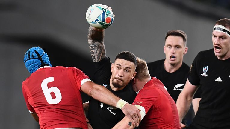 Sonny Bill Williams' offloading and power in defence was outstanding 