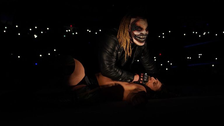 As Daniel Bryan and The Miz battle in the ring, The Fiend emerges from the darkness to give his Survivor Series opponent a glimpse of what awaits