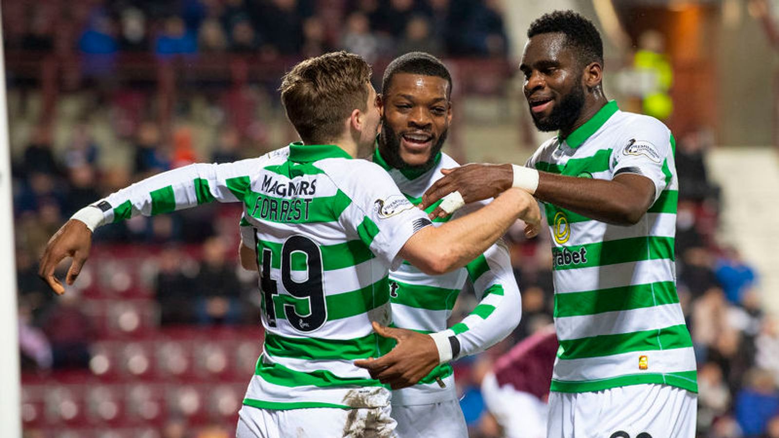 Celtic five points clear with Hearts win