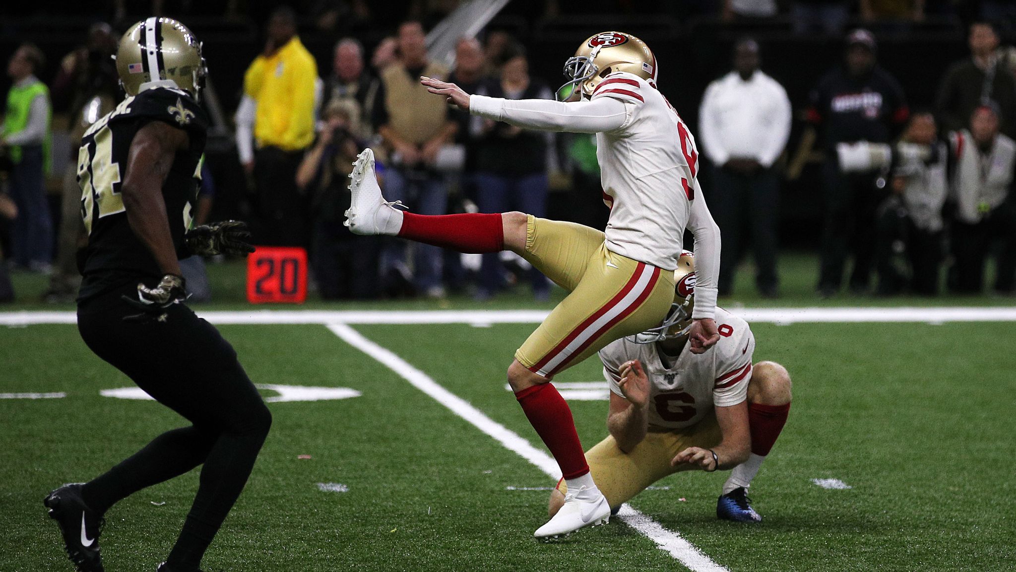 Robbie Gould's five field goals lift 49ers to 15-14 victory