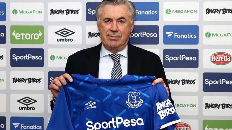 Carlo Ancelotti impresionó en su primera conferencia de prensa para el Everton