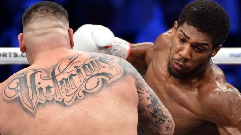 Anthony Joshua regained his belts on Saturday