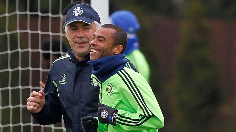 Carlo Ancelotti and Ashley Cole worked together at Chelsea between 2009 and 2011