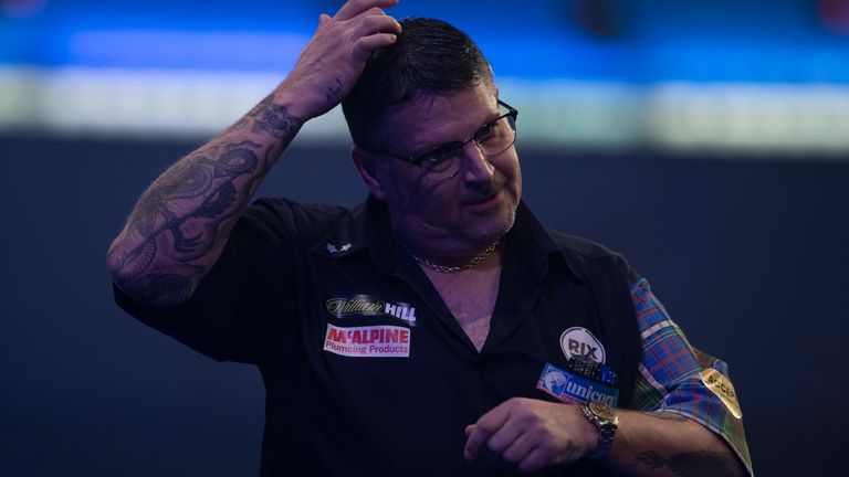 Gary Anderson está haciendo su novena aparición en la Premier League, más que cualquier otro jugador en el campo de este año