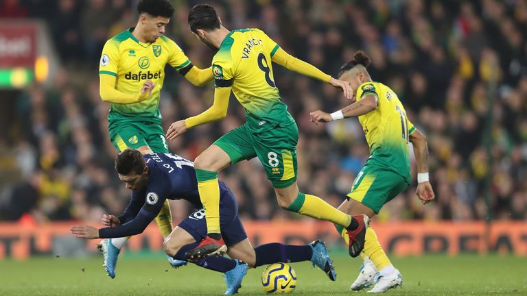Tottenham came from behind twice to draw at Carrow Road last month