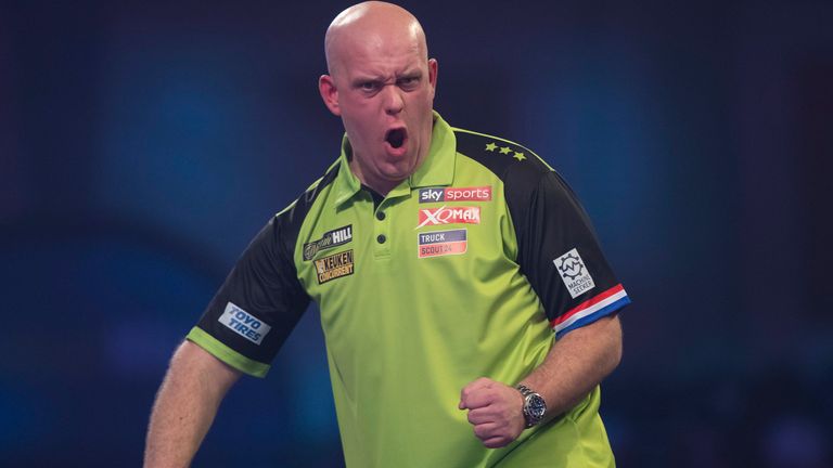 Van Gerwen derrotó a Labanauskas con un promedio de 99.50, alcanzando 18 140 y seis máximos.