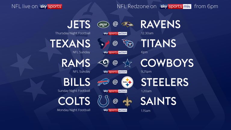 NFL Week 15 on Sky Sports: Texans at 
