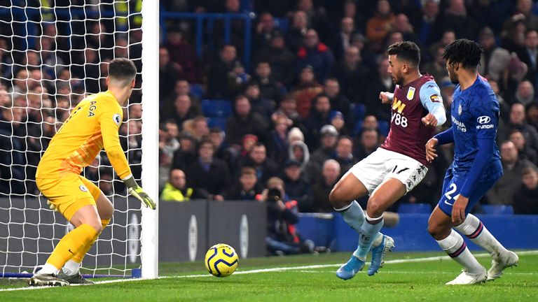 Trezeguet equalises at Stamford Bridge for the visitors from close range