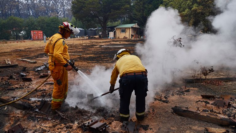 Wingello, with a population of about 500 in New South Wales, was devastated by fire