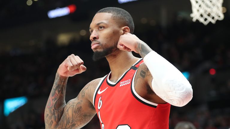 Damian Lillard scored more than 40 points for a third straight game