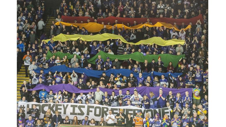 Glasgow Clan fans sent out the message that 'Hockey Is For Everyone' at the playoffs in Nottingham last April (picture: David Williams)