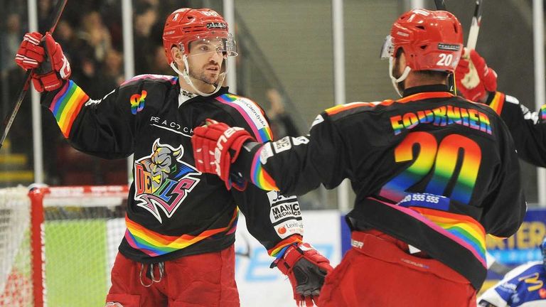 The Cardiff Devils held their second annual Pride Night in February 2019 (picture: David Williams / Helen Brabon)