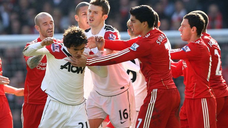 Rafael and Luis Suarez clash in 2011