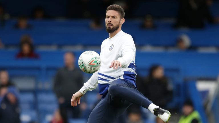 Olivier Giroud could reunite with his former Chelsea boss Antonio Conte