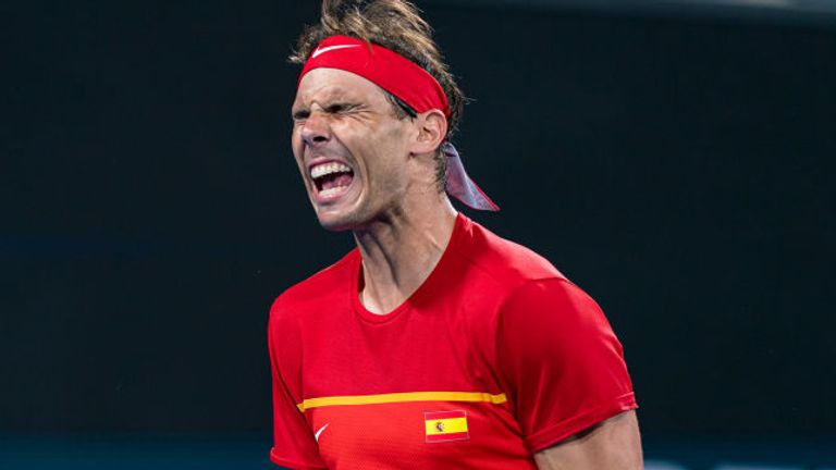 Nadal showed his frustrations out on court against his great rival