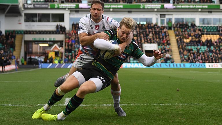 Harry Mallinder marked his return with a try in Northampton's vital win