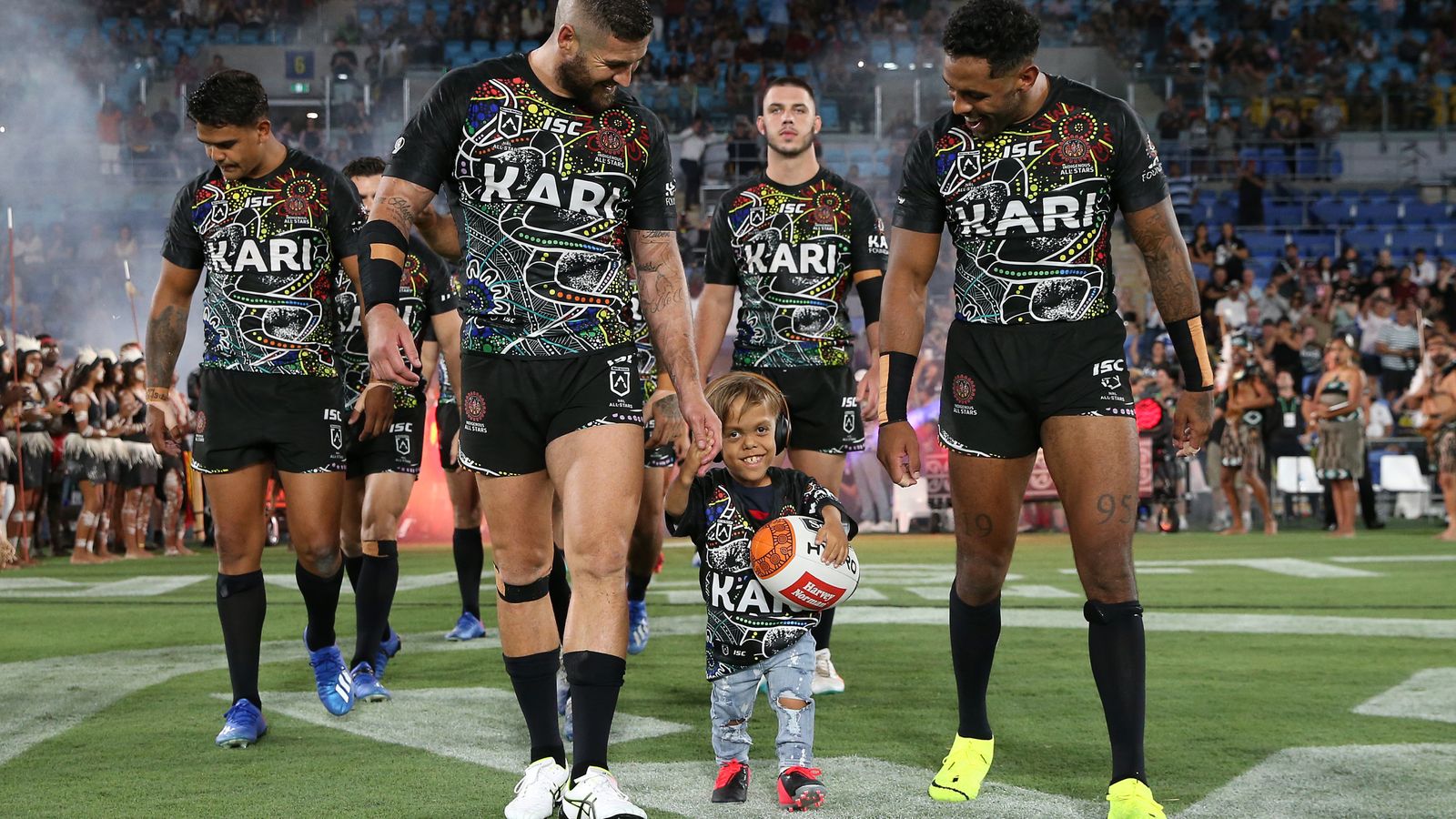 Quaden Bayles Bullied boy leads out allstar rugby league team in