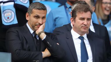 Manchester City chief executive Ferran Soriano (right) with chairman Khaldoon Al Mubarak (left)
