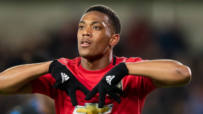 Anthony Martial anotó contra el Club Brugge