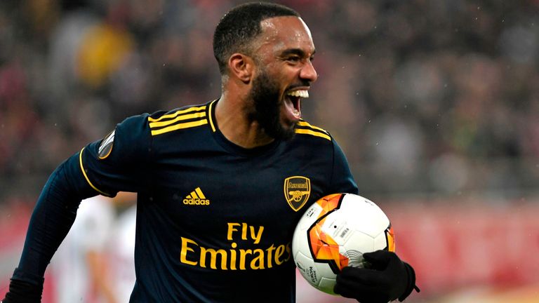 Lacazette scored against Newcastle and Olympiacos after enduring a drought in front of goal